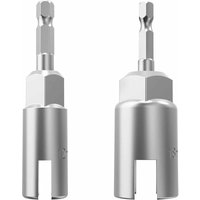 2er-Pack Steckschlüssel mit 1/4-Zoll-Sechskantschaft, Flügelmuttern, Steckschlüssel, Plattenmuttern-Bits, Schrauben, Ösen, C-Haken (2er-Pack, 2 von SNQ