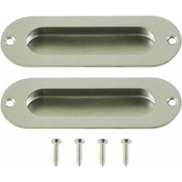 SNQ - 2er-Set Einbaugriffe für Schiebetüren inox Schiebetürgriffe von SNQ