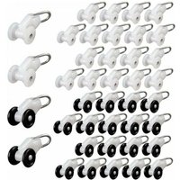 40 Stück Gardinengleiterrollen Pergolaschienenhaken Gardinenschienenrollen Metall-Flaschenrolle Gardinenhaken Schiebevorhänge Gardinenstangenrollen 40 Stück Gardinengleiterrollen Pergolaschienenhaken Gardinenschienenrollen Metall-Flaschenrolle Gardinenhaken Schiebevorhänge Gardinenstangenrollen von SNQ