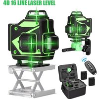 SNQ - 4D 4x360° selbstnivellierender Laser, 3D grüner selbstnivellierender Baustellenlaser, 2400 mAh wiederaufladbare Batterien, horizontale und von SNQ
