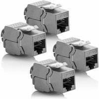 4x Modul Keystone cat 6a Buchse - Blindé stp Stecker RJ45 Installation Snap-In Montage Kabel Roh cat 500Mhz 10GBit/s von SNQ
