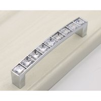 5 Stück, Lochabstand 96 mm) Schubladengriffe aus Diamantglas, Schrankgriffe aus klarem Strasskristall für Kommoden, Kleiderschränke, Küchenschränke von SNQ