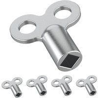 SNQ - 5-teiliges Heizkörper-Entlüftungsschlüssel-Set – robuste Entlüftungsschlüssel aus Aluminium – Heizkörper-Entlüftungsschlüssel für viele von SNQ