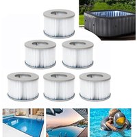SNQ - 6er-Pack Pool-Filterkartuschen, Whirlpool-Filter für aufblasbare mspa FD2089-Pools, Filterkartuschenpumpe, verbesserte Version für alle von SNQ