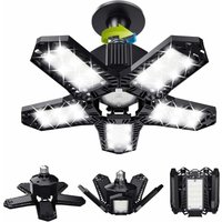 Abverkauf Posten LED-Garagenleuchten - 120 W - 12000 lm - Werkstattlampe - Verformbare Deckenleuchten - E26/E27-Panels - 1 Lampe von SNQ