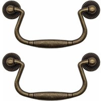 SNQ - Antikmessing – 2er-Pack klappbare Schubladengriffe aus Eisen für Schranktüren, Kommoden, Küchen, Sideboards usw. 8148 mm SNQ - Antikmessing – 2er-Pack klappbare Schubladengriffe aus Eisen für Schranktüren, Kommoden, Küchen, Sideboards usw. 8148 mm von SNQ