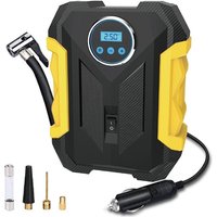 Autoreifenfüller, tragbarer 12-V-Luftkompressor, 150-PSI-Luftkompressor mit Reifendruckmesser und LED-Licht, Gelb Autoreifenfüller, tragbarer 12-V-Luftkompressor, 150-PSI-Luftkompressor mit Reifendruckmesser und LED-Licht, Gelb von SNQ