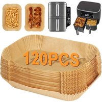 Backpapier für Ninja Air Fryer Double Stack xl SL400EU 9,5L, 120-teiliges Zubehör für Ninja Air Fryer, Pergamentpapier kompatibel mit Ninja AF300EU von SNQ