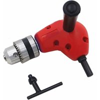 SNQ - Bohrfutteradapter, Metall mit 90-Grad-Rundschaft im rechten Winkel und 9,5-mm-Schaft für 1-10-mm-Bohrfutter mit massivem Rundschaft von SNQ