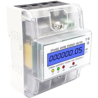 Digitaler Stromzähler - 3 Phasen 4 Leiter Stromzähler, 3x220/380V 5(80) A Geeichter Stromzähler, Hutschienen Energiezähler, Geeichter Stromzähler von SNQ