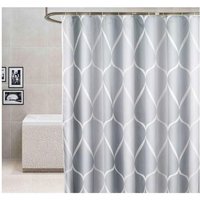 Duschvorhang 120x180 cm, Wasserdicht Waschbar Anti-Schimmel Polyester Duschvorhänge, Grau von SNQ