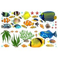SNQ - Ein Set mit Wandaufklebern mit tropischen Fischen, Wandaufkleber, Wanddekoration, entfernbare Aufkleber für Wohnzimmer, Badezimmer, Kinderzimmer SNQ - Ein Set mit Wandaufklebern mit tropischen Fischen, Wandaufkleber, Wanddekoration, entfernbare Aufkleber für Wohnzimmer, Badezimmer, Kinderzimmer von SNQ