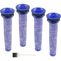 Filterersatz für Dyson Filter V6 V7 V8 DC58 DC59 Animal Absolute Akku-Staubsaugerteile, 4 waschbare Vorfilter für Dyson-Staubsauger, Vergleichen Sie von SNQ