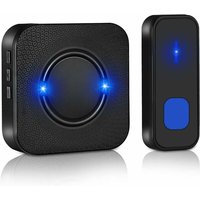 SNQ - Funk-Türklingel, 300 Meter Türklingel IP55 Wasserdicht Elektronisches Gong, Wasserdichtes Gong-Set mit 1 Plug-in-Empfänger, 55 Melodien, von SNQ