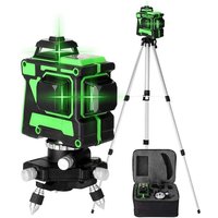 SNQ - Grüner selbstnivellierender Laser 3x360°, 3D-Rotationslaser mit 12 Linien, selbstnivellierendes Laser-Level, höhenverstellbares von SNQ