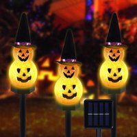 Halloween-Solar-Kürbislichter mit Hexenhut, Halloween-Dekoration für Garten, Hof und Terrasse Halloween-Solar-Kürbislichter mit Hexenhut, Halloween-Dekoration für Garten, Hof und Terrasse von SNQ