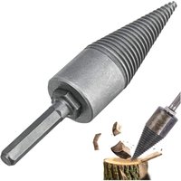 Holzspalter-Bohrer, Erdbohrer, Brennholzbohrer, Spalter-Bits, Kegel, Stahl, Holzspalter-Bohrer für Holzspalter, Brennholz, Sechskantschaft, Kegel (1 von SNQ