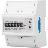 KWh-Zähler, elektronischer 2-Leiter-Stromzähler, einphasiger Stromzähler, DIN-Schienen-Stromzähler, für zu Hause(20(80) a) von SNQ