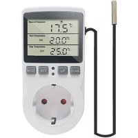 SNQ - Ketotek 230V Temperaturregler Steckdose mit Sensor Digitale Thermostat Steckdose mit Timer Steckdose Thermostat Zeitschaltuhr für Gewächshäuser von SNQ