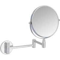 Kosmetikspiegel zur Wandmontage, 1-fache / 5-fache Vergrößerung, Chrom von SNQ