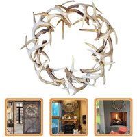 Kranz aus künstlichem Geweih, verleiht dem Innenbereich einen Hauch von Natur, geeignet für die Haustür Kranz aus künstlichem Geweih, verleiht dem Innenbereich einen Hauch von Natur, geeignet für die Haustür von SNQ