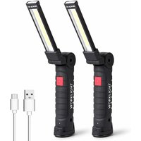 SNQ - led Arbeitsleuchte led Taschenlampe Handlampe Wiederaufladbar led Werkstattlampe Inspektionslampe Taschenlampe Magnetfuß, Camping, Notfall von SNQ