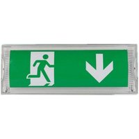 Lampe d'éclairage de secours à LED, avec batterie de secours jusqu'à 3 heures, Classe de protection : IP 65, Panneau d'indication de sortie/urgence, von SNQ
