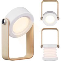 SNQ - Lampe de table sans fil, lanterne led pliante portable rechargeable, lampe de lecture alimentée par batterie, veilleuse multifonctionnelle à von SNQ