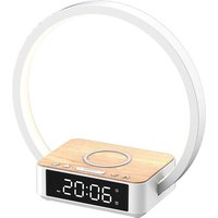 Led Nachttischlampe mit Ladefunktion 10W, Dimmbarer Touch-Wecker mit 3 Helligkeitsstufen, Warmes Nachtlicht mit kabellosem Ladegerät, Wake Up Light, Led Nachttischlampe mit Ladefunktion 10W, Dimmbarer Touch-Wecker mit 3 Helligkeitsstufen, Warmes Nachtlicht mit kabellosem Ladegerät, Wake Up Light, von SNQ