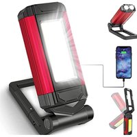 Leistungsstarkes wiederaufladbares Arbeitslicht, LED-Arbeitslampe mit Magnetfuß, wasserdichte Taschenlampe nach IPX6, für Garage und Camping von SNQ