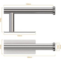 MK34052, Toilettenpapierhalter zur Wandmontage, Toilettenpapierrollenhalter aus Edelstahl 304, 3M selbstklebender Toilettenpapierhalter ohne Bohren, MK34052, Toilettenpapierhalter zur Wandmontage, Toilettenpapierrollenhalter aus Edelstahl 304, 3M selbstklebender Toilettenpapierhalter ohne Bohren, von SNQ