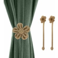 Magnetische Raffhalter für Fenstervorhänge, 2 Stück, schlichte und elegante Sonnenblumen-Dekoration, gestrickte Kordel, Vorhanghalter, Magnetische Raffhalter für Fenstervorhänge, 2 Stück, schlichte und elegante Sonnenblumen-Dekoration, gestrickte Kordel, Vorhanghalter, von SNQ