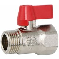SNQ - Messing-Duschkopf-Absperrventil, Regelventil, Steuerventil, Duschventil, Kugelhahn, 1/2 Zoll männlich/weiblich, NPT-Gewinde, Nickel (DN15) von SNQ