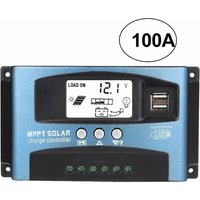 Mppt 100A Solarladeregler, 12V 24V USB-Solarpanelregler Intelligenter Batterieregler mit LCD-Anzeige(100A) von SNQ