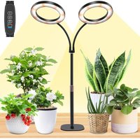 Niello Pflanzenwachstumslampe für den Innenbereich, LED-Schreibtischlampe mit zwei Köpfen, höhenverstellbar, automatischer Timer mit 3/9/12 Stunden, Niello Pflanzenwachstumslampe für den Innenbereich, LED-Schreibtischlampe mit zwei Köpfen, höhenverstellbar, automatischer Timer mit 3/9/12 Stunden, von SNQ