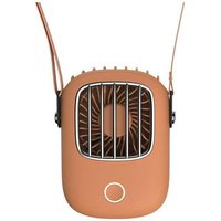 SNQ - Orange usb wiederaufladbarer Mini-Handventilator, kleiner Ventilator, zum Aufhängen am Hals und an der Taille, zum Aufhängen an der Lazy von SNQ