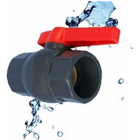 PVC-Kugelhahn - U-förmiges Wasserversorgungsventil - Kompaktes Innengewinde - Zweiwege-Kugelhahn zur Steuerung und Absperrung des Durchflusses (DN32 von SNQ