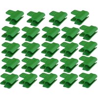 SNQ - Packung mit 24 Kunststoffklammern für Gewächshäuser, Netze und Pfähle. Außendurchmesser von 11 mm. von SNQ