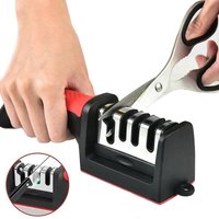 SNQ - Profi Messerschärfer, 4-in-1 Küchenschärfer Messer- und Scherenschärfer, Messerschärfer mit Anti-Rutsch-Radiergummi für Edelstahl- und von SNQ