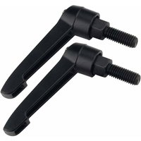 Quincaillerie Fixation Levier de Serrage Boutons Poignée - Reglable Forme de L Serrage Poignée Machine Boutons Femelle ou Mâle Filetage M6 (4 Stück) von SNQ