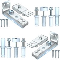 SNQ - Reparatursatz für Falttürbeschläge – 2er-Pack Ersatzteile für Faltschiebetüren, inkl. oberer und unterer Halterung, 3/8-Zoll-Drehpunkt, von SNQ