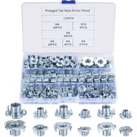 110 Stück T-Muttern, Gewindeeinsätze aus Stahl, T-Mutter M4, M5, M6, M8, M10, Antriebsmuttern, Vierzinkenmuttern, Endkappen für die Holzbearbeitung, 110 Stück T-Muttern, Gewindeeinsätze aus Stahl, T-Mutter M4, M5, M6, M8, M10, Antriebsmuttern, Vierzinkenmuttern, Endkappen für die Holzbearbeitung, von SNQ