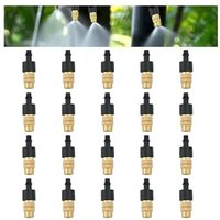 SNQ - 20 pcs Messing-Sprühdüse, einstellbarer automatischer Tropfsprüher, rostfrei, abnehmbar, DIY-Bewässerungssystem für Gewächshäuser und Gärten von SNQ