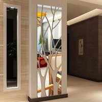 SNQ - 3D-Baumzweig-Spiegel-Wandaufkleber, selbstklebender, abnehmbarer Acryl-Spiegel-Wandaufkleber, für die TV-Hintergrundwand im Wohnzimmer zu Hause von SNQ
