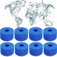 SNQ - 8 Stück Schaumstofffilter vom Typ S1 für Intex S1 Spa, wiederverwendbare Poolfilter vom Typ S1 für Schwimmbecken, Aquarien und Spas.-- von SNQ