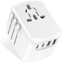 SNQ - Adaptateur de voyage universel multiprise mondiale - Chargeur de voyage international avec 2 ports usb c et 2 ports usb, adaptateur de voyage SNQ - Adaptateur de voyage universel multiprise mondiale - Chargeur de voyage international avec 2 ports usb c et 2 ports usb, adaptateur de voyage von SNQ