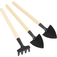 Mini-Gartengeräte-Set Blumentopf Rechen Kelle Schaufel Sämling Gewächshaus Pflanzen von SNQ