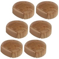 SNQ - Stück Türstopper - Selbstklebender Türstopper aus Holz für Boden und Parkett - Selbstklebender Türstopper - Türstopper (Eiche Natur), von SNQ