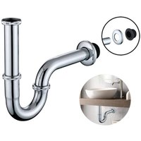 SNQ - Universal Siphon für Waschbecken Röhrengeruchsverschluss in 1 1/4 x ø 32 mm Röhrensiphon Edelstahl für Waschtisch Geruchsverschluss SNQ - Universal Siphon für Waschbecken Röhrengeruchsverschluss in 1 1/4 x ø 32 mm Röhrensiphon Edelstahl für Waschtisch Geruchsverschluss von SNQ
