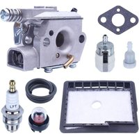 Vergaser-Kit für echo CS3000 CS3400 CS3450 CS300 Kettensäge, Vergaser mit Luftfilter + Dichtung + Kraftstofffilter + Schlauch, Ersatzteilzubehör von SNQ